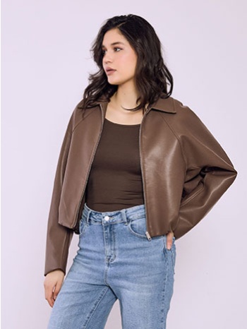 μπουφάν bomber δερματίνης sq7982.6107+2 σε προσφορά