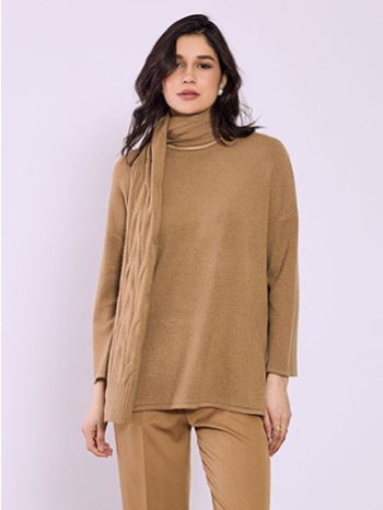 πουλόβερ με αποσπώμενο κασκόλ sq7568.4123+4 σε προσφορά