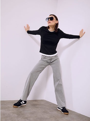 μπλούζα με διπλό τελείωμα sq9844.4105+1