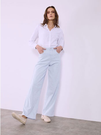 τζιν ψηλόμεσο με βαμβάκι ριγέ sq1795.1013+2 σε προσφορά