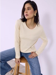 μπλούζα μονόχρωμη με ...