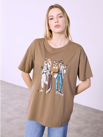 t-shirt με διακοσμητικά στοιχεία sq7578.4810+2 σε προσφορά