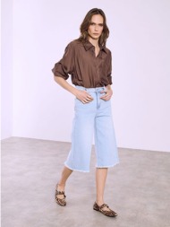 τζιν cropped wide leg με ...