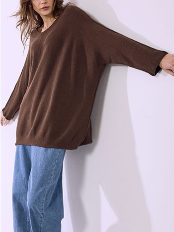 πουλόβερ με διακοσμητικές ραφές sq7587.4933+4 σε προσφορά