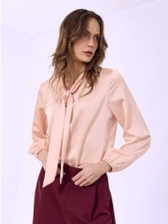 μπλούζα σατέν με δέσιμο ...