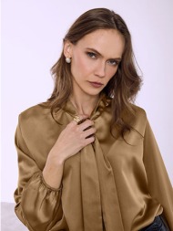 μπλούζα σατέν με δέσιμο sq8011.4863+3