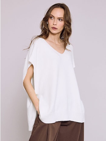 πουλόβερ πλεκτό με κουμπιά στο πλάι sq7587.4132+4 σε προσφορά