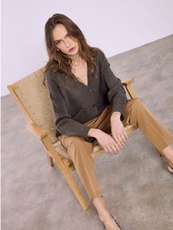 ζακέτα πλεκτή με τσέπες sq7568.5242+2