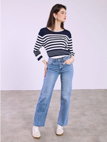 τζιν wide leg με ξεβάματα sq1796.1528+1 σε προσφορά