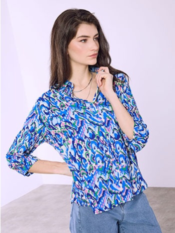 πουκάμισο εμπριμέ με βισκόζη sq7616.3447+2 σε προσφορά