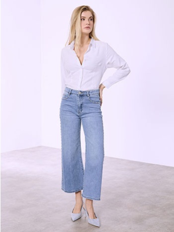 τζιν με τρουκς wide leg sq1628.1281+2 σε προσφορά