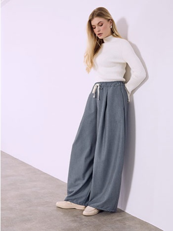 παντελόνα wide leg με πιέτες sq7880.1216+3 σε προσφορά