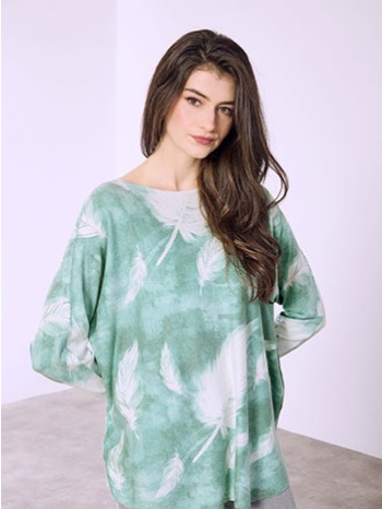 μπλούζα εμπριμέ με απαλή υφή sq7568.4002+1 σε προσφορά