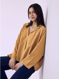 μπλούζα κοτλέ με γιακά sq7639.4104+2