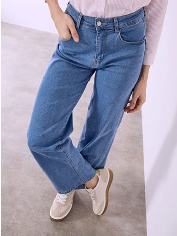 τζιν wide leg push up sq1796.1565+1 σε προσφορά