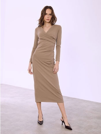 φόρεμα κρουαζέ με βαμβάκι sq8011.8602+2 σε προσφορά