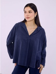 μπλούζα κοτλέ με γιακά ...