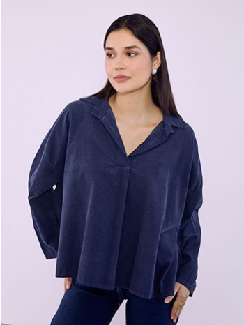 μπλούζα κοτλέ με γιακά sq7639.4104+5 σε προσφορά