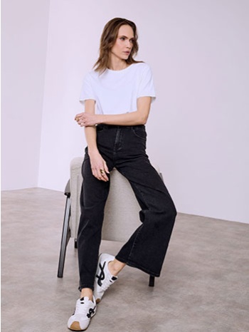 τζιν wide leg ψηλόμεσο sq1628.1071+1 σε προσφορά