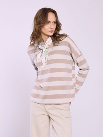 μπλούζα ριγέ με αποσπώμενο μαντήλι sq7570.4088+2 σε προσφορά