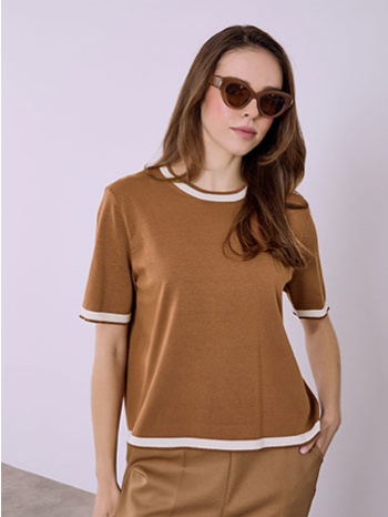 τοπ πλεκτό κοντομάνικο sq7583.4120+2 σε προσφορά