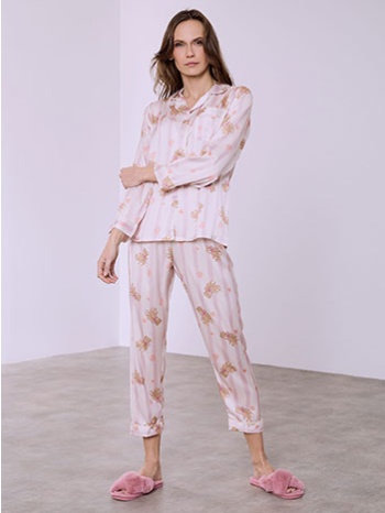 σετ πιτζάμας ριγέ με αρκουδάκι sq9858.0006+2 σε προσφορά