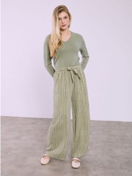 παντελόνα ριγέ με δέσιμο ...