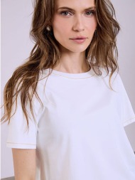 t-shirt με μεταλλικά ...