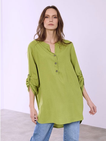 μπλούζα oversized με κουμπιά sq1518.4030+3