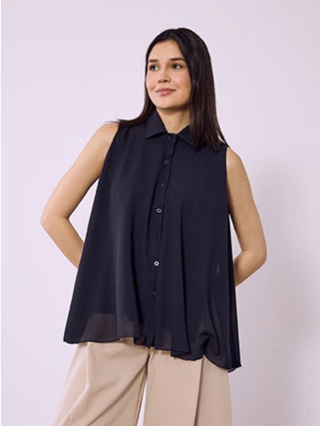 πουκάμισο αμάνικο με διαφάνεια sq7569.3827+5