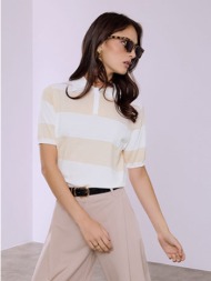 μπλούζα ριγέ με γιακά ...