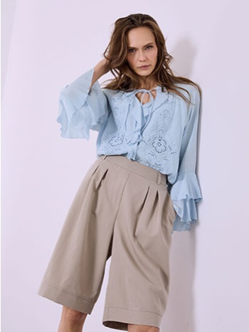 μπλούζα με βολάν και δέσιμο sq1376.4109+2