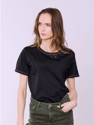 t-shirt με μεταλλικά ...