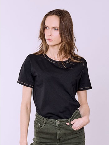 t-shirt με μεταλλικά στοιχεία sq9844.4082+5