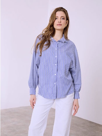 πουκάμισο με μανίκι νυχτερίδα sq7702.3599+4