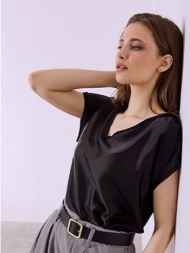 μπλούζα με συνδιασμό υφασμάτων sq7616.4615+3