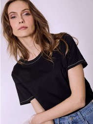 t-shirt με μεταλλικά ...