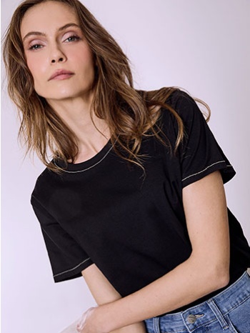 t-shirt με μεταλλικά στοιχεία sq9844.4082+4