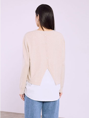 πουλόβερ με άνοιγμα πίσω sq7568.4124+4 σε προσφορά