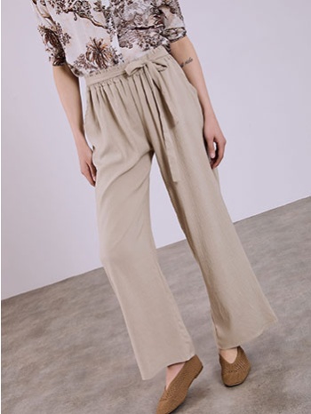 παντελόνα μονόχρωμη με δέσιμο sq1755.1818+3 σε προσφορά