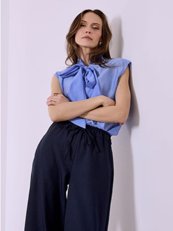 μπλούζα ημιδιάφανη με δέσιμο sq7732.4203+4