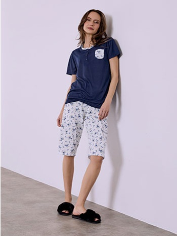 σετ πιτζάμας με φλοράλ σχέδιο sq7983.0302+3 σε προσφορά