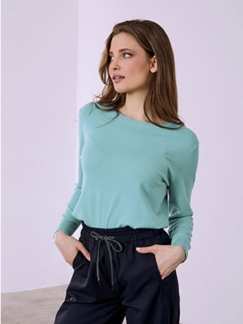 πουλόβερ μονόχρωμο με απαλή υφή sq1738.4886+9 σε προσφορά