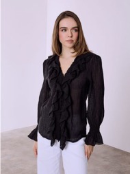 πουκάμισο ημιδιάφανο με ...