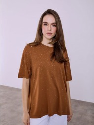 μπλούζα πλεκτή με strass ...