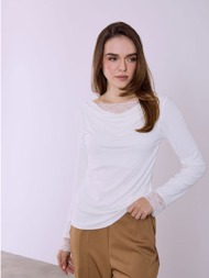 μπλούζα με ντραπέ λαιμόκοψη sq9844.4390+1