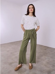 παντελόνα μονόχρωμη με ...