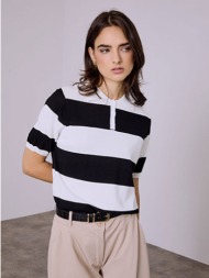 μπλούζα ριγέ με γιακά sq7561.4045+1