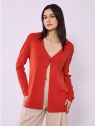 ζακέτα μονόχρωμη με κουμπί sq7616.5333+2