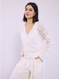 ζακέτα πλεκτή διάτρητη ...